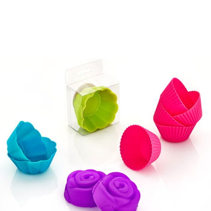 Silikon 6'lı Cup Cake Kalıbı - Asorti