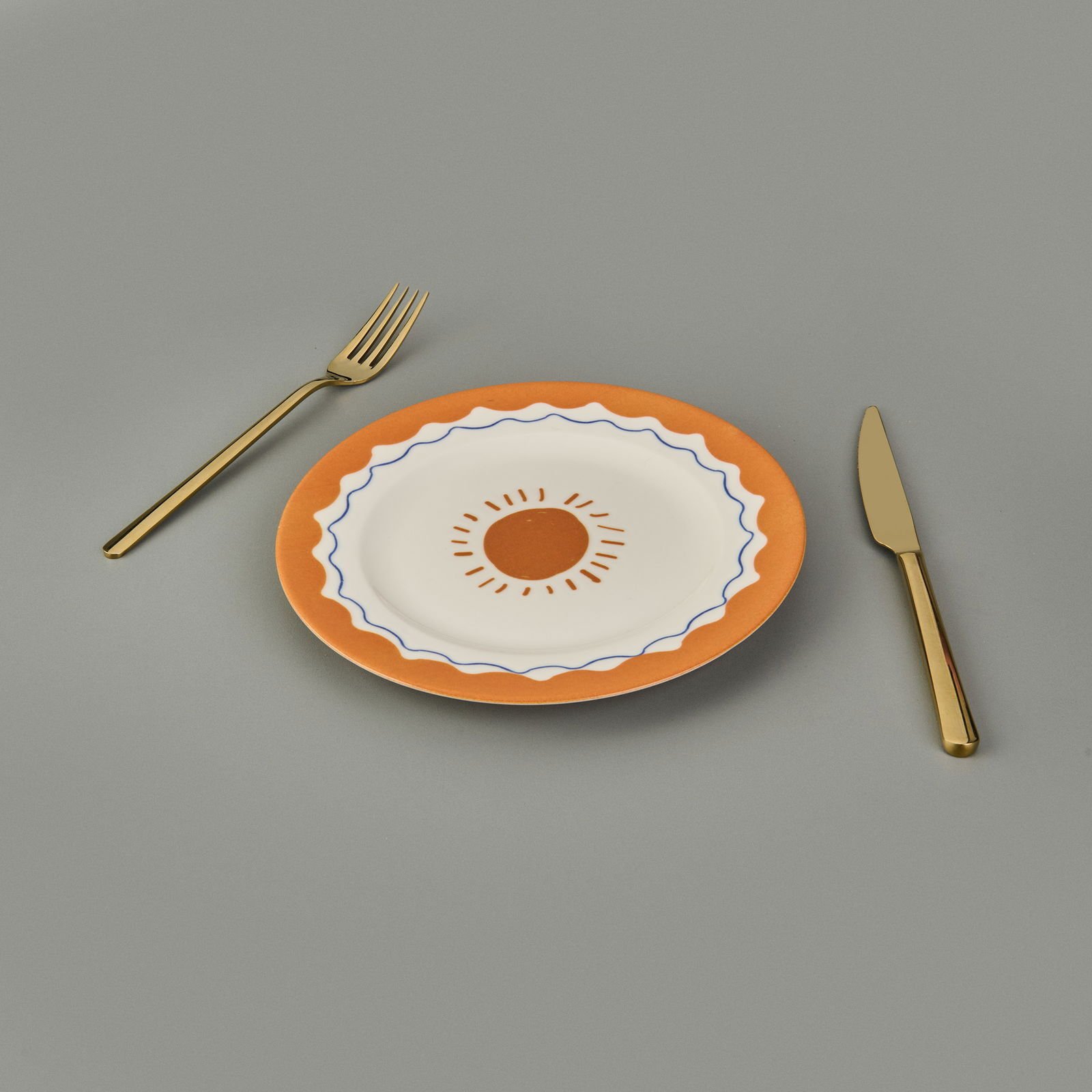 Kitchen Sun Tatlı ve Kahvaltı Tabağı - Krem / Sarı - 21 cm