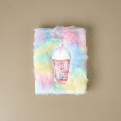 Peluş Hatıra Defteri - Renkli - 22x16 cm