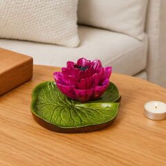 Deco Lotus Dekoratif Tabak - Pembe - 12 cm