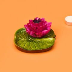 Deco Lotus Dekoratif Tabak - Pembe - 12 cm