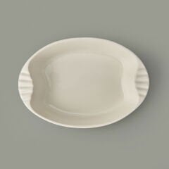 Porselen Derin Dik Fırın Kabı - Krem - 29x21 cm