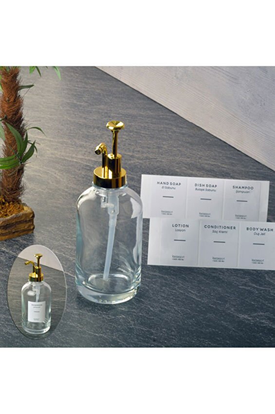 Tohana Retro Cam Sıvı Sabunluk Altın 500 cc