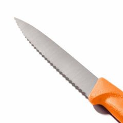 6.7636.L119 Tırtıklı Soyma Bıçağı - Turuncu - 8 cm