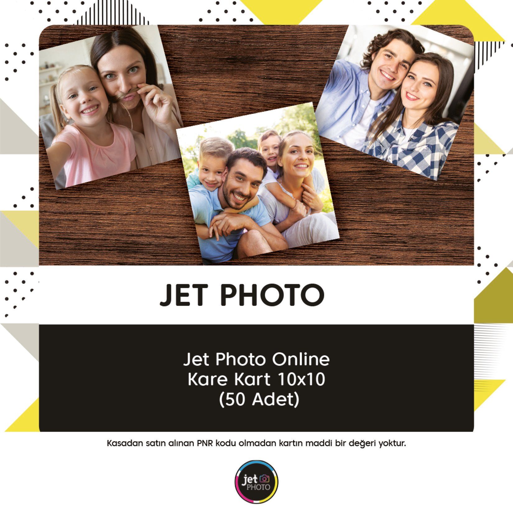 Jet Photo Onlıne Kare Kart 10X10 (50 Adet)