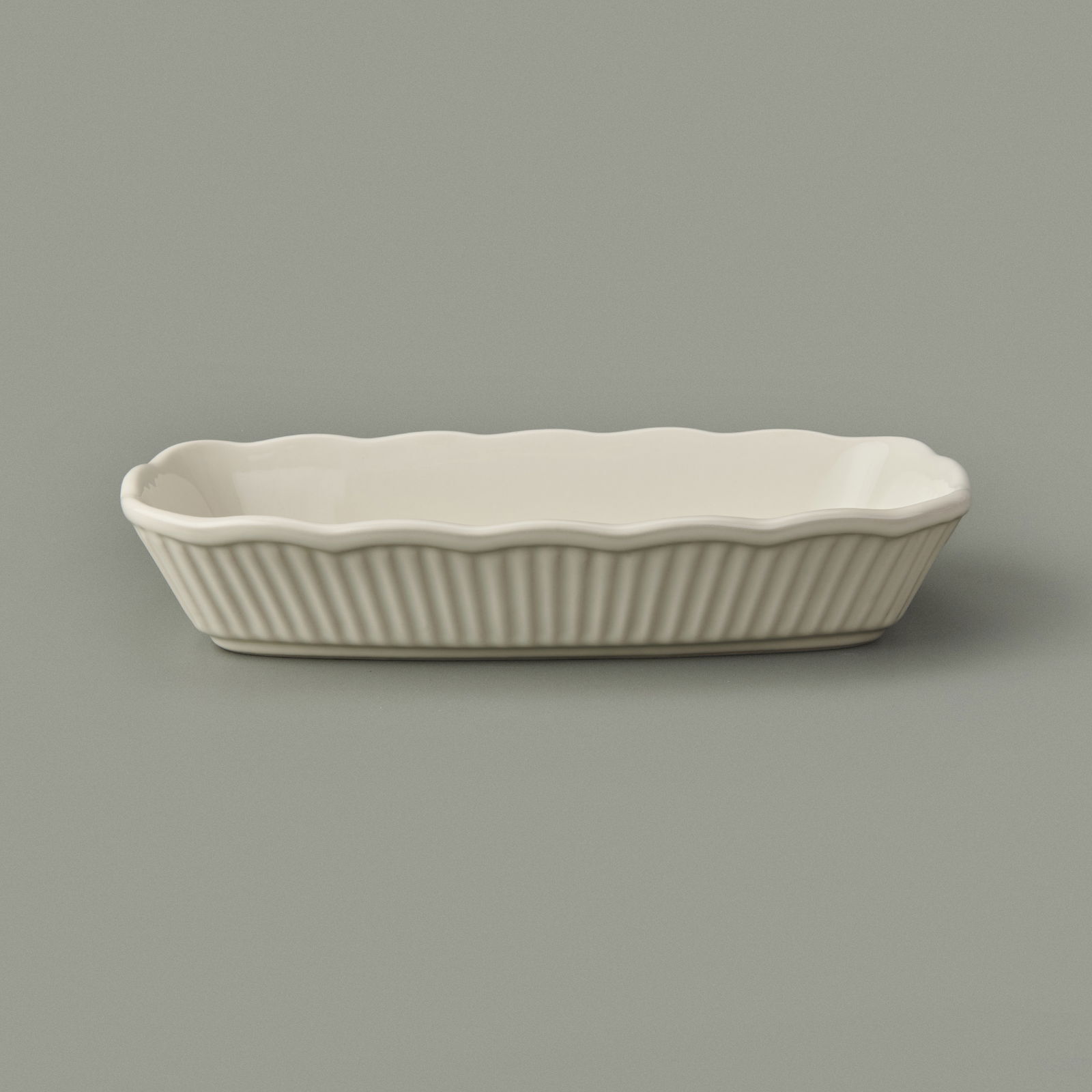 Porselen Fırın Kabı - Krem - 27x17 cm