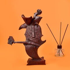Deco Violoncelista Dekor - Gümüş - 32 cm