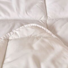 Soft Tek Kişilik Microfiber Yorgan - Beyaz - 155x215 cm