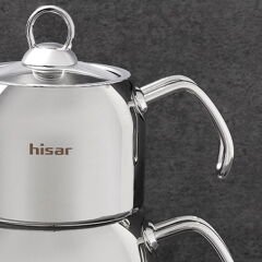 Satürn Çelik Çaydanlık - Inox - 2 lt + 1 lt