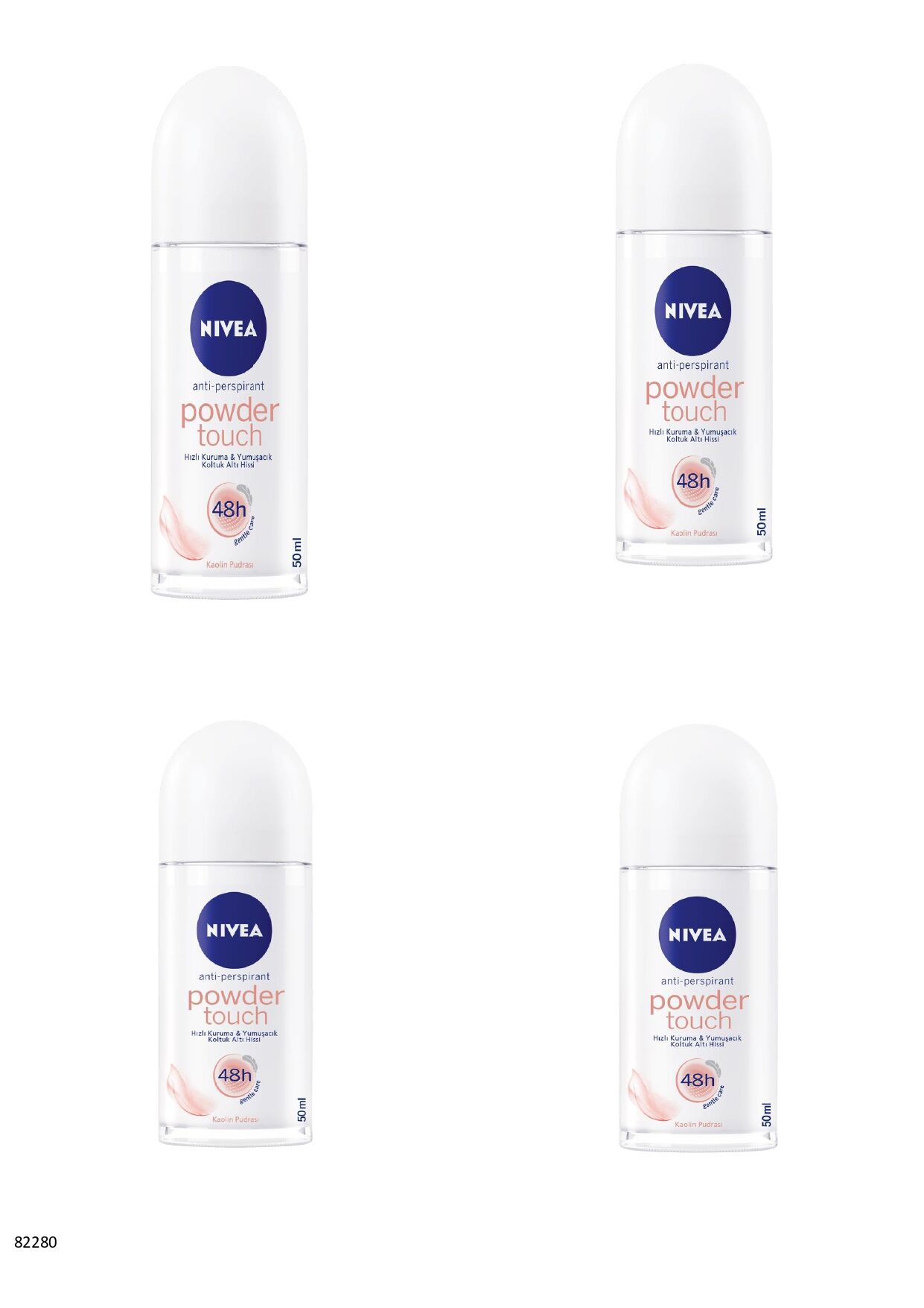 82280 NIVEA POWDER TOUCH ROLL-ON  4 ADET