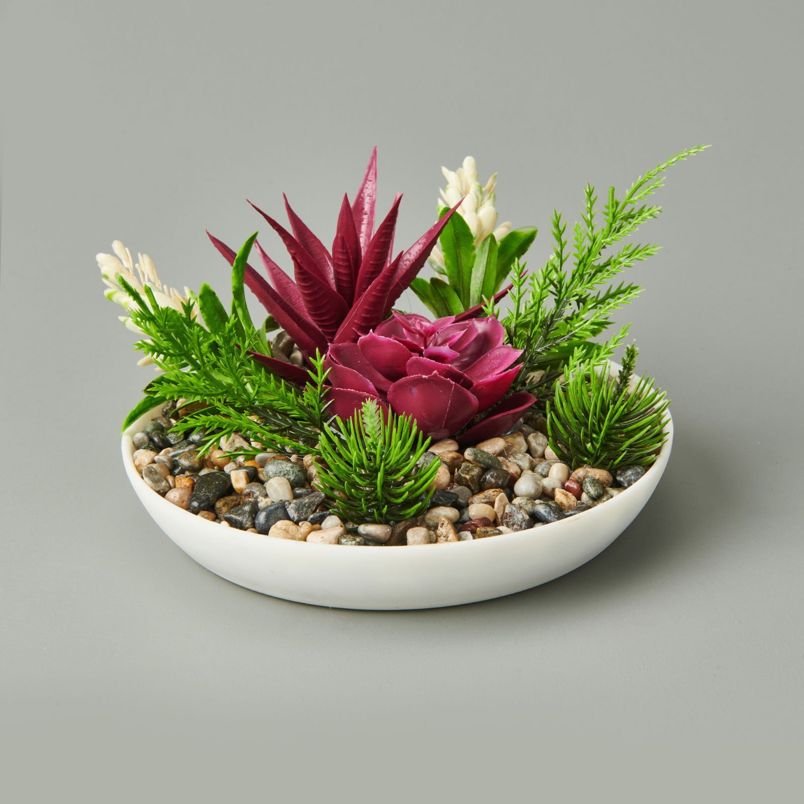 Dekor Aranjman Sukulent - Asorti - 15x10 cm