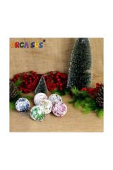 Yılbaşı Ağacı Süsü 6'Lı 6 cm Toplar Mix