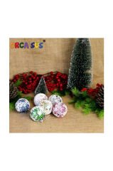 Yılbaşı Ağacı Süsü 6'Lı 6 cm Toplar Mix