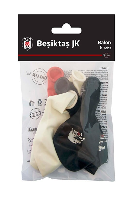 Beşiktaş Poşet İçi 6'Lı Balon