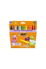 Bic Visa Jumbo Yıkanabilir Keçeli Boya Kalemi 12 li