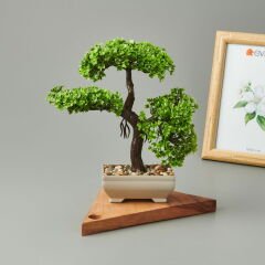 Dekor Saksılı Yapay Ağaç - Asorti - 20x22 cm