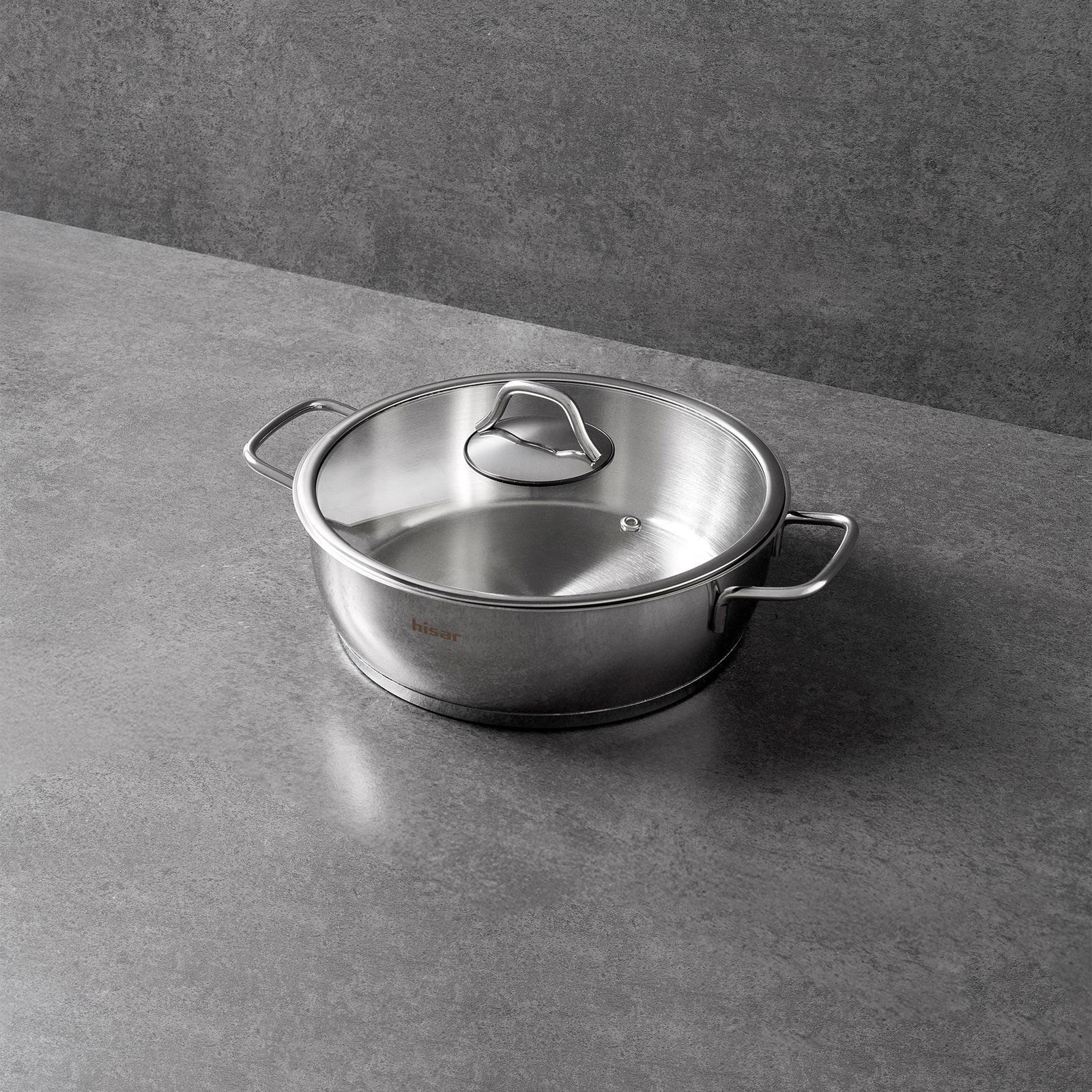 Teos Çelik Basık Tencere - Inox - 26 cm