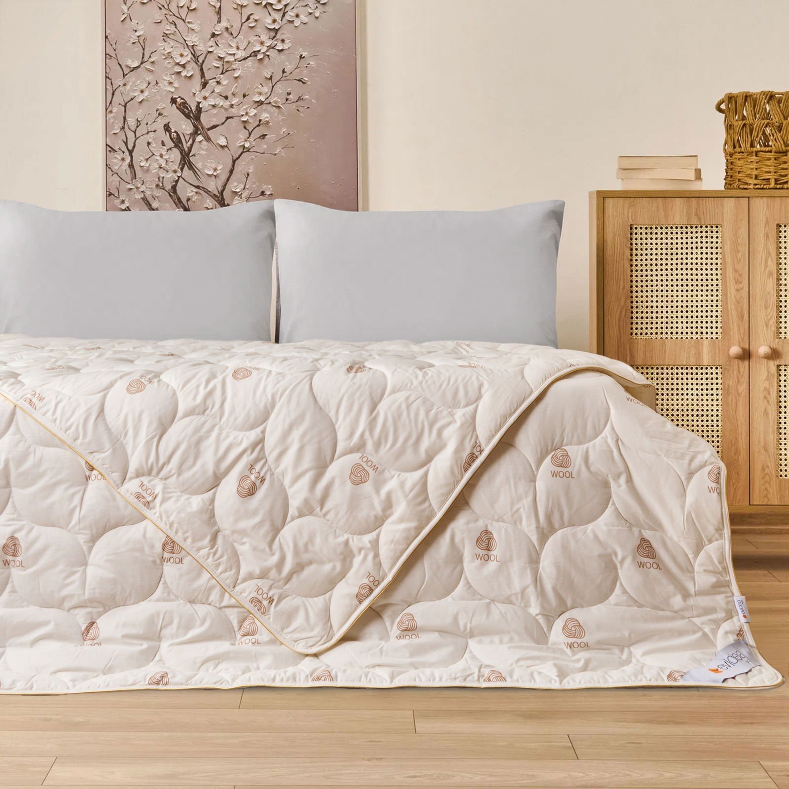 Soft Çift Kişilik Yün Yorgan - Beyaz - 195x215 cm