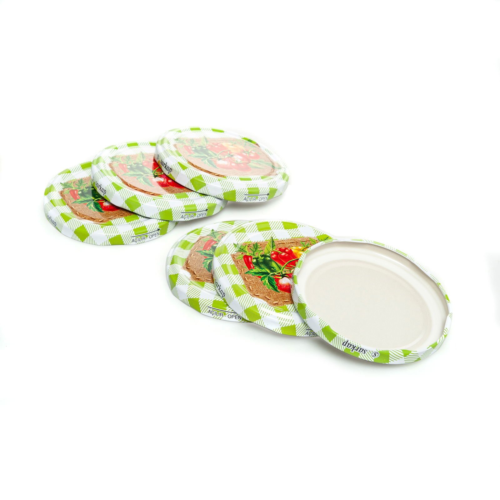 10'lu Kavanoz Kapağı - 8,2 cm - Asorti