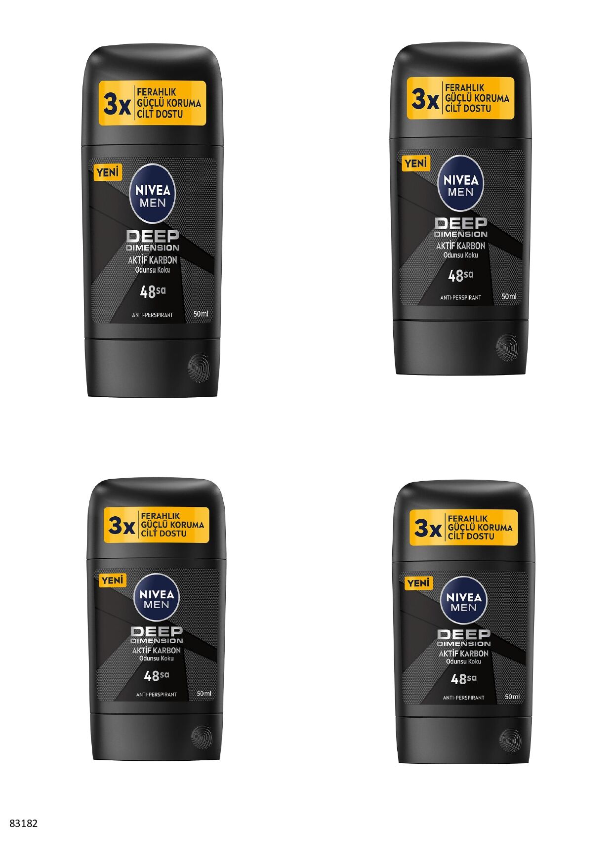 83182 NIVEA MEN DEEP DIMENSION STICK  4 ADET