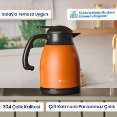 Kitchen Çay Termosu - Turuncu - 1,5 lt