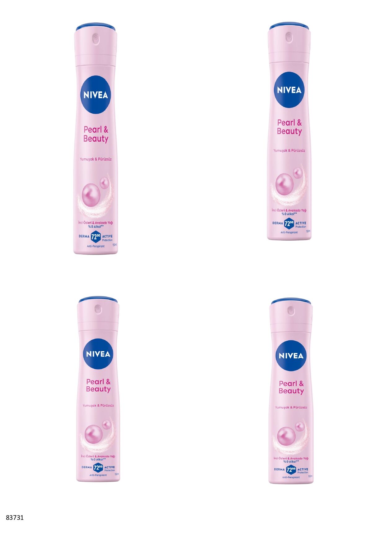 83731 NIVEA PEARL  BEAUTY SPREY  4 ADET