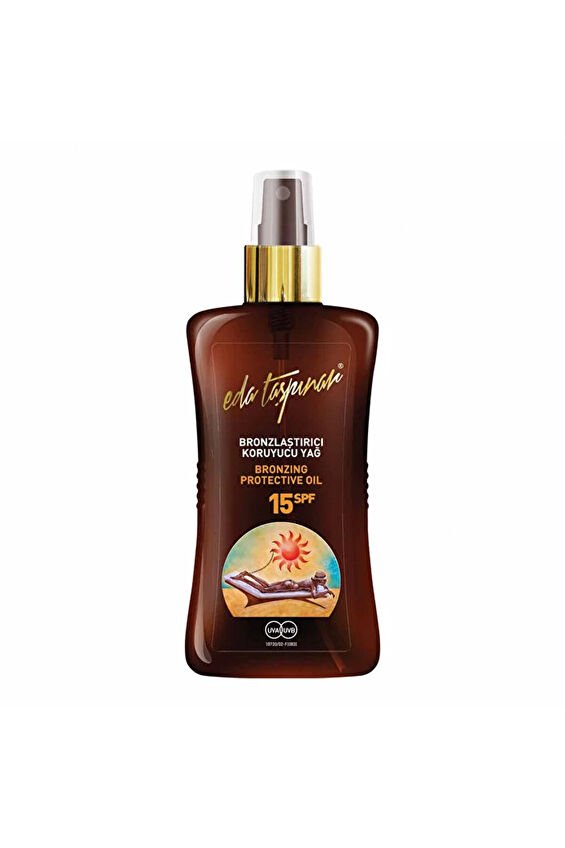 Eda Taşpınar 200 ml Bronzlaştırıcı Koruyucu Yağ SPF15