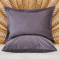 Soft Oxford 2'li Yastık Kılıfı - Antrasit - 50x70 cm