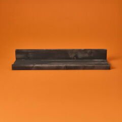 Dekor L Duvar Rafı - Siyah - 49x14x7 cm