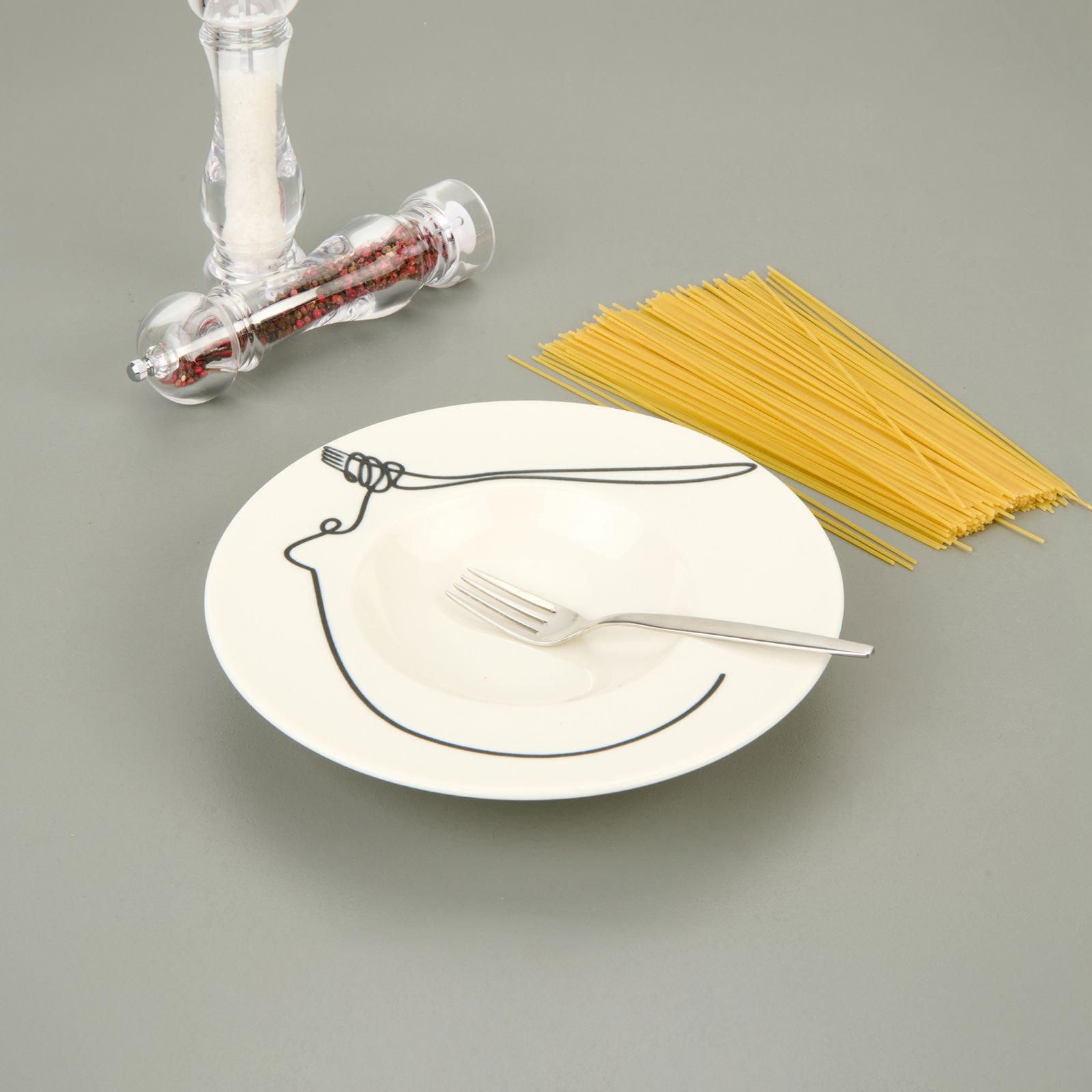 Kitchen Fettuccine Makarna Tabağı - Beyaz - 27 cm