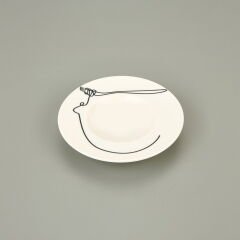 Kitchen Fettuccine Makarna Tabağı - Beyaz - 27 cm