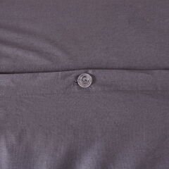 Soft Oxford Yastıklı Çift Kişilik Nevresim Takımı - Antrasit