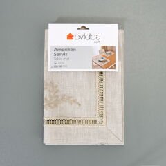 Soft Ajurlu 2'li Amerikan Servis - Taş - 35x50 cm