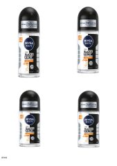 85392 NIVEA MEN BLACK  WHITE INVISIBLE GÜÇLÜ ETKİ ROLL-ON  4 ADET