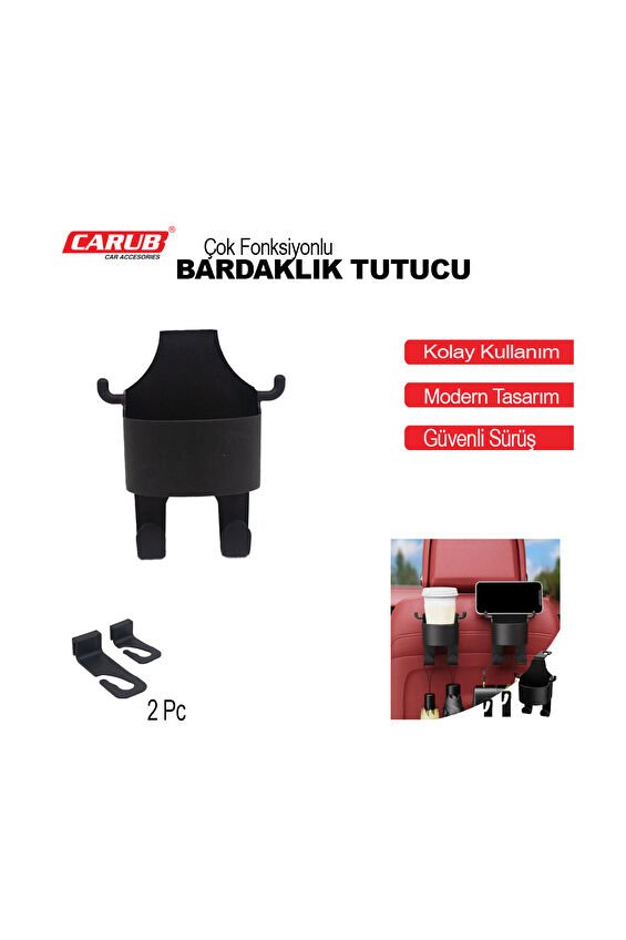 Carub Koltuk Arkası Tutucu Organizer Siyah
