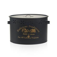 Metal Bölmeli Patates Soğan Kovası - Siyah - 18 lt