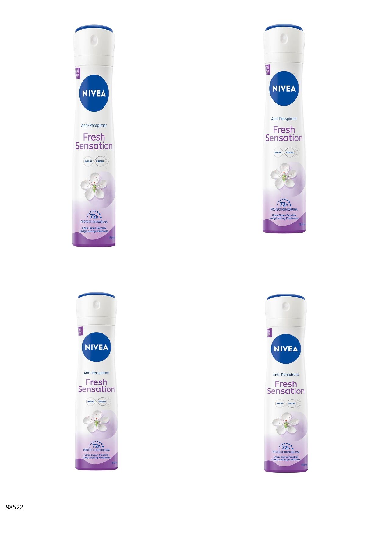98522 NIVEA Fresh Sensation Sprey  4 ADET