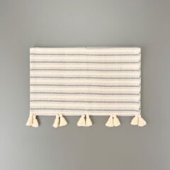 Soft Oslo Püsküllü Runner - Ekru - 50x130 cm