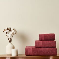 Soft Premium Yüz Havlusu - Bordo - 50x90 cm