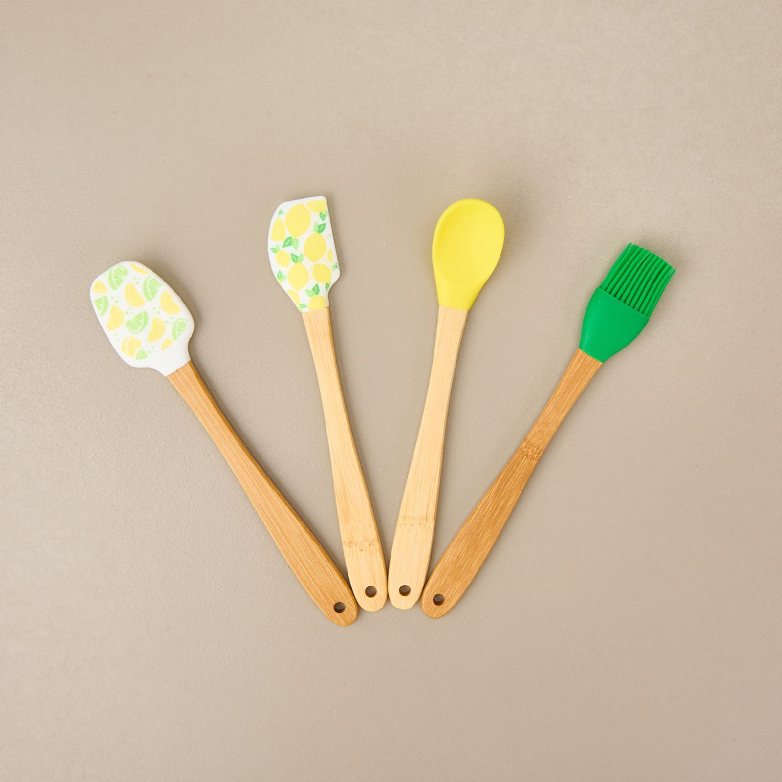 Silikon Mini 4'lü Spatula Seti - Renkli