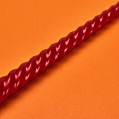 2'li Burgu Şamdan Mumu - Metalik Bordo – 25 cm