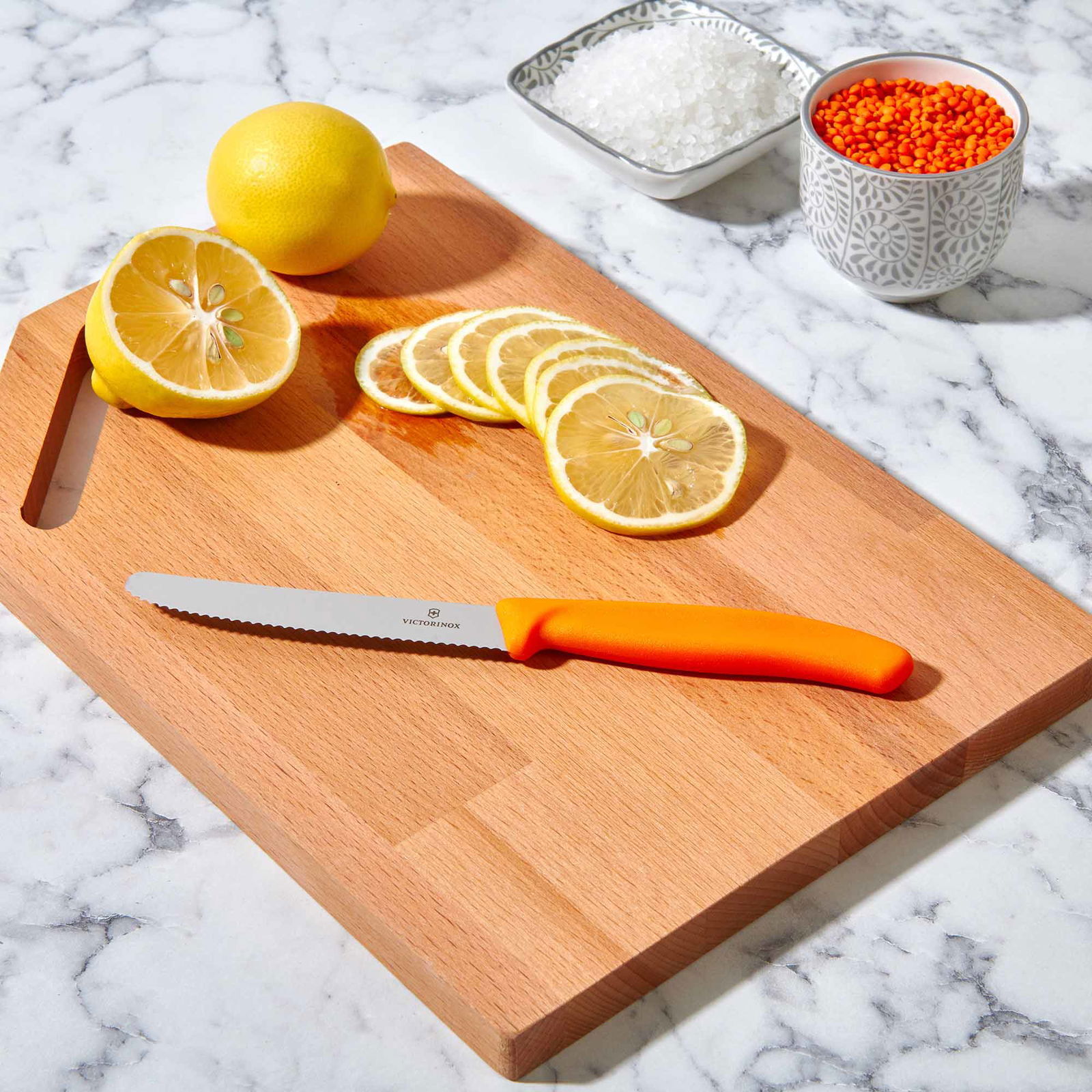 6.7836.L119 Tırtıklı Domates ve Sosis Bıçağı - Turuncu - 11 cm