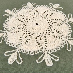 Soft Nakışlı Kırlent - Haki - 40x40 cm