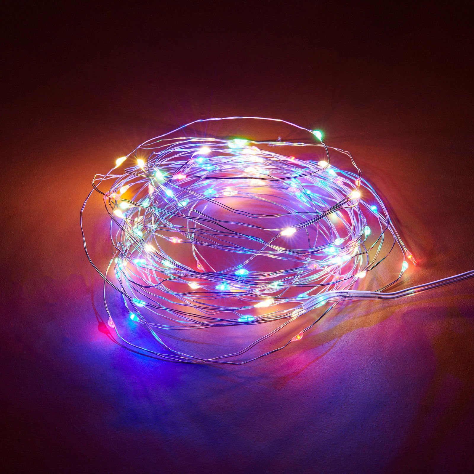 100 Peri Led Işık Zinciri - Renkli - 10 m