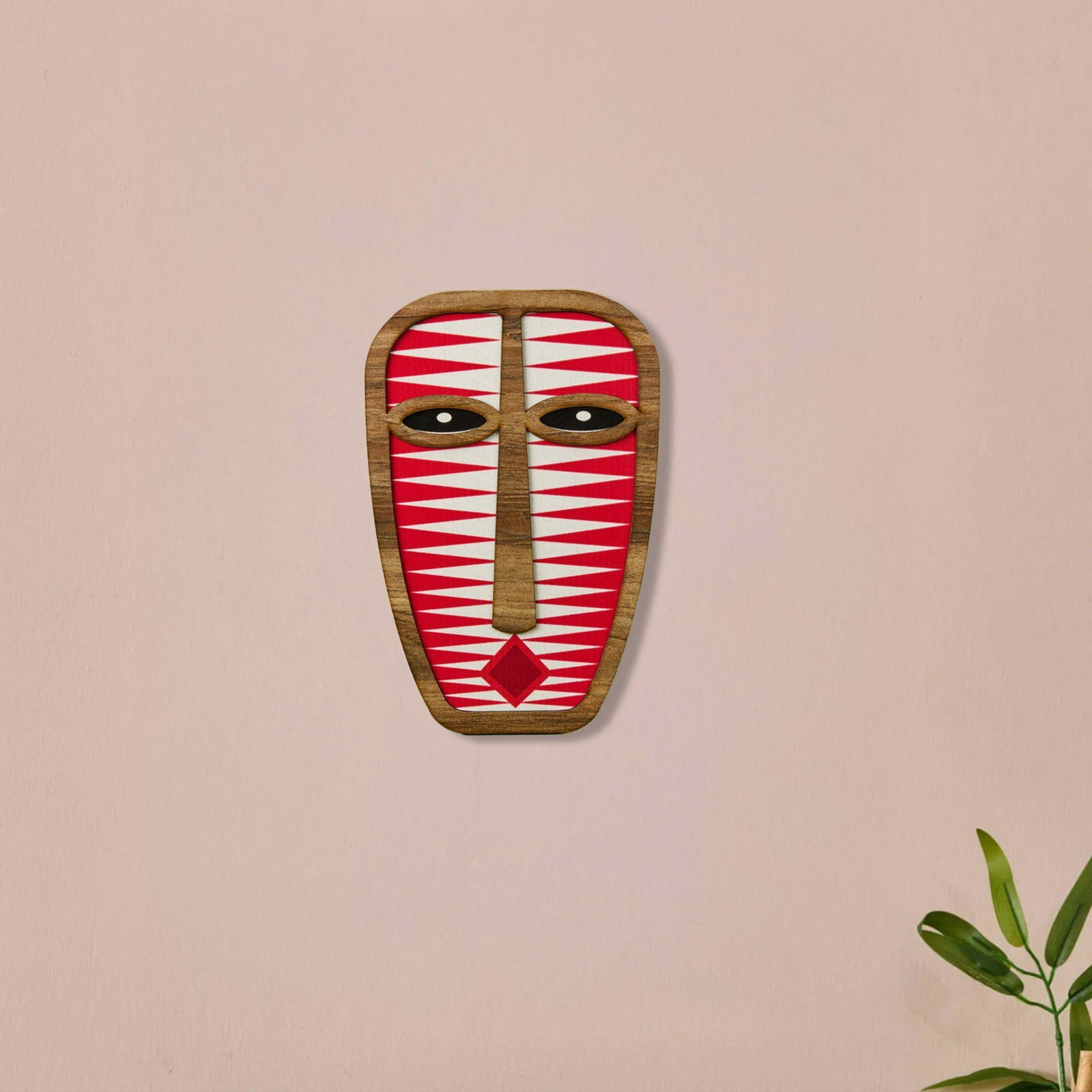 Deco Mask Duvar Panosu - Kırmızı - 18 cm