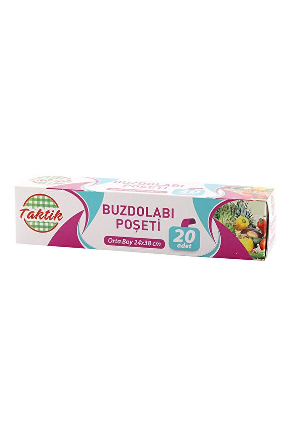 Taktik Buzdolabı Poşeti Orta Boy 24*38 cm 20 Adet