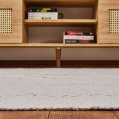 Soft Püsküllü Kilim - Ekru - 120x180 cm