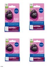 85286 NIVEA Böğürtlen Dudak Bakım Kremi  4 ADET