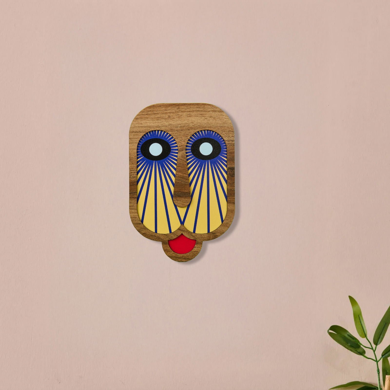 Deco Mask Duvar Panosu - Sarı - 20 cm