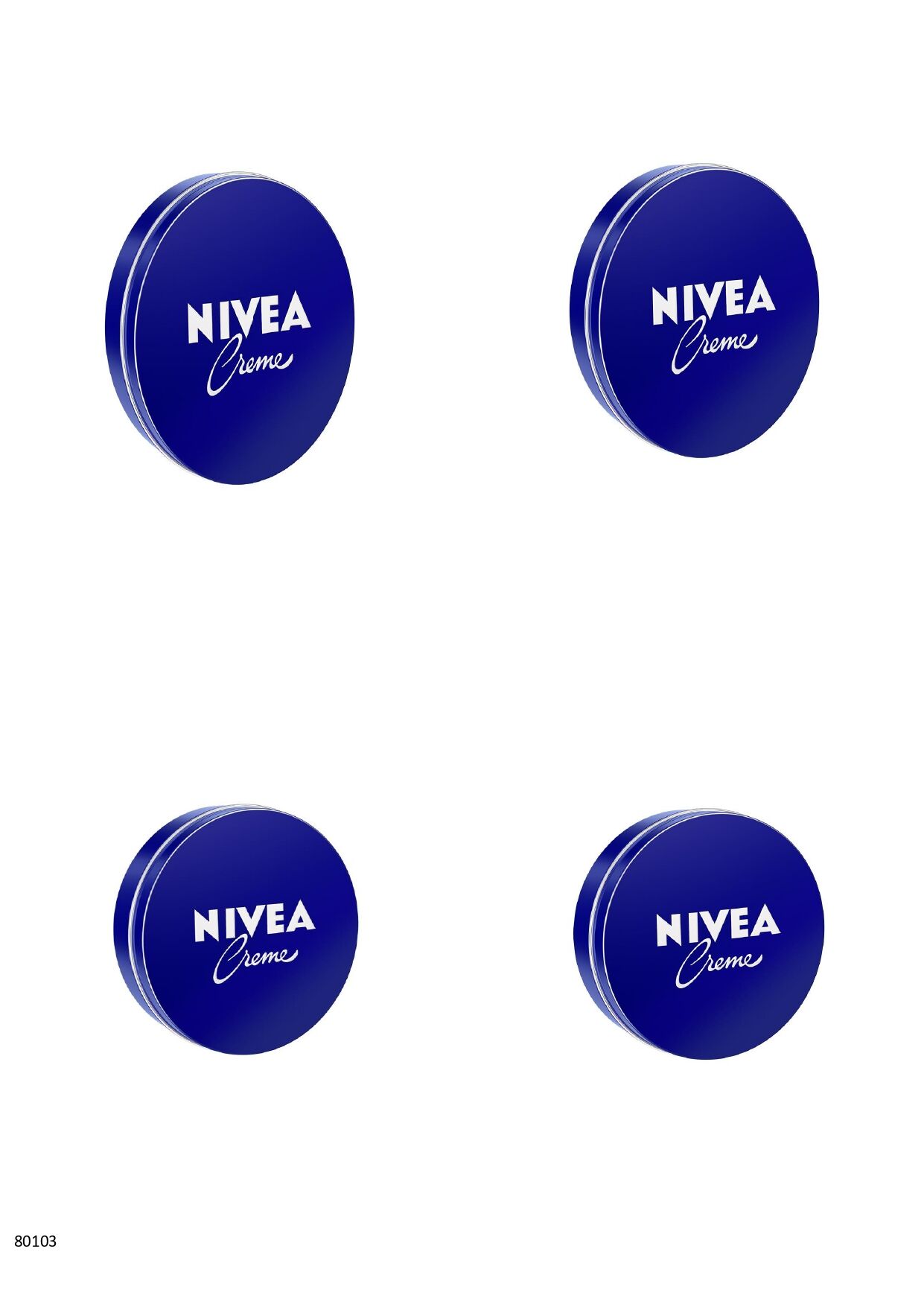 80103 Nivea Creme 75ml  4 ADET